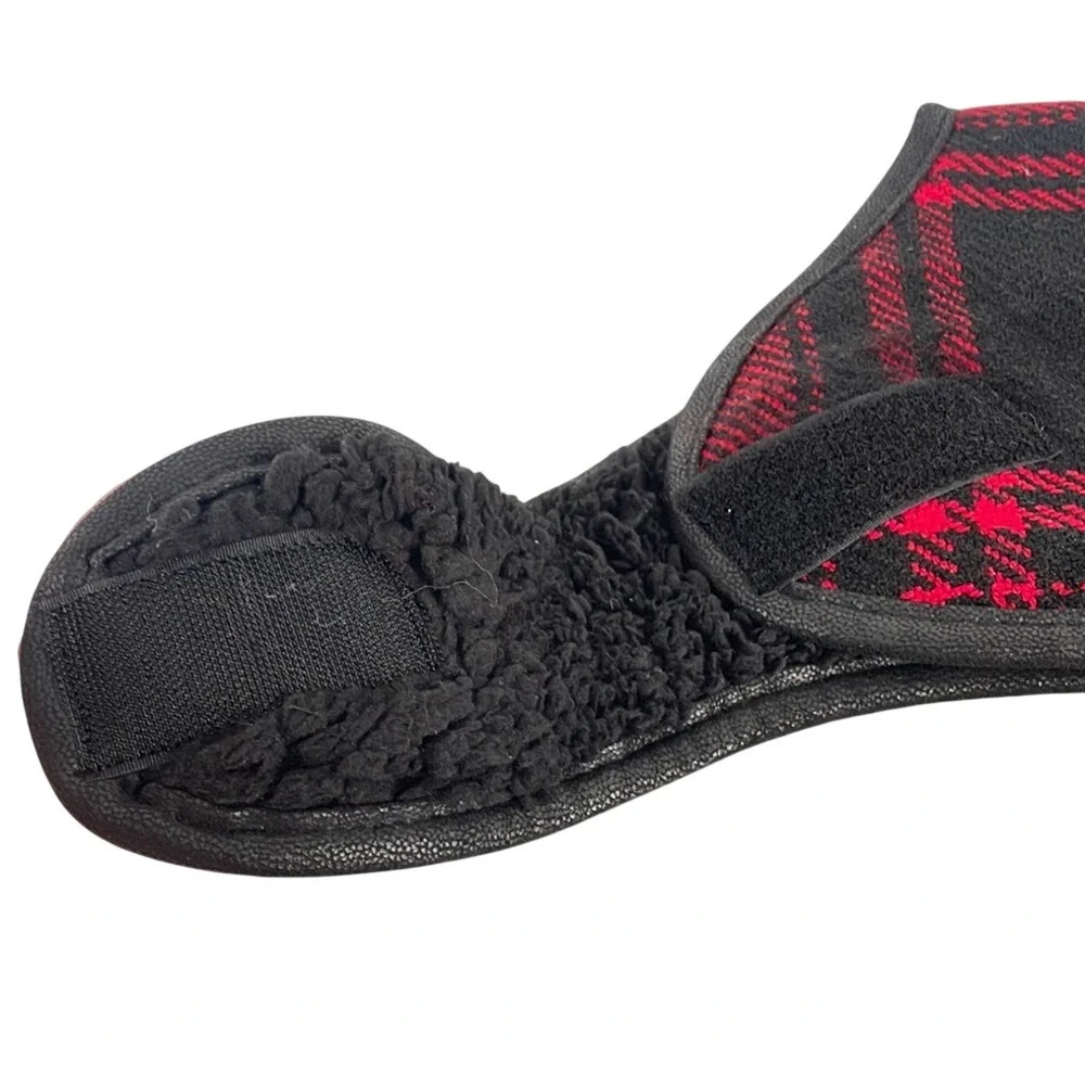 Chilly Dog Red Black Plaid Wool Dog Coat Jacket Faux Shearling Lined‎ Small